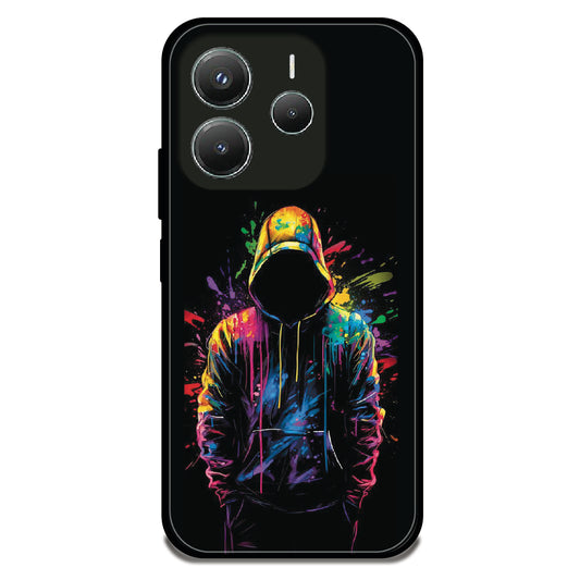 Colorful Splash Hoodie - Glossy Metal Silicone Case For Redmi Models