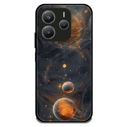 Cosmic Orbit Chart - Glossy Metal Silicone Case For Redmi Models