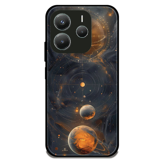 Cosmic Orbit Chart - Glossy Metal Silicone Case For Redmi Models