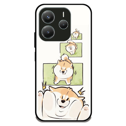 Cute Shiba Inu - Glossy Metal Silicone Case For Redmi Models