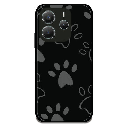 Dog Paw print - Glossy Metal Silicone Case For Redmi Models