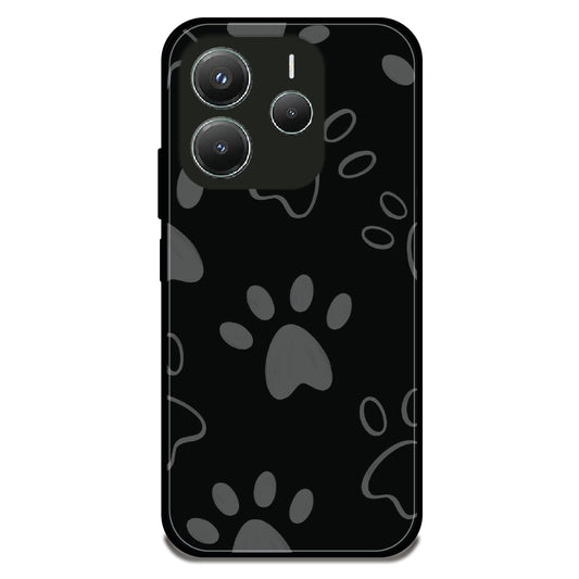 Dog Paw print - Glossy Metal Silicone Case For Redmi Models