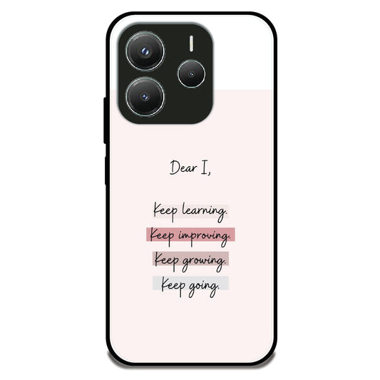 Keep Going Quote - Glossy Metal Silicone Case For Redmi Models