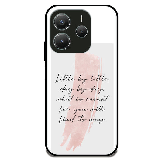 Little By Little Quote - Glossy Metal Silicone Case For Redmi Models