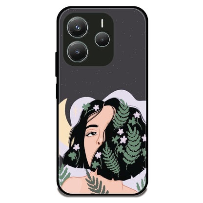 Moonlit Fern Woman - Glossy Metal Silicone Case For Redmi Models