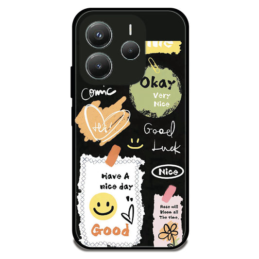 Nice Quotes Doodle - Glossy Metal Silicone Case For Redmi Models
