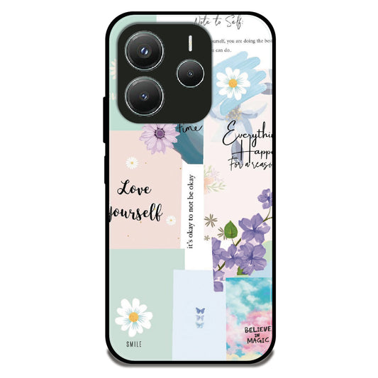 Pastel Collage Art - Glossy Metal Silicone Case For Redmi Models