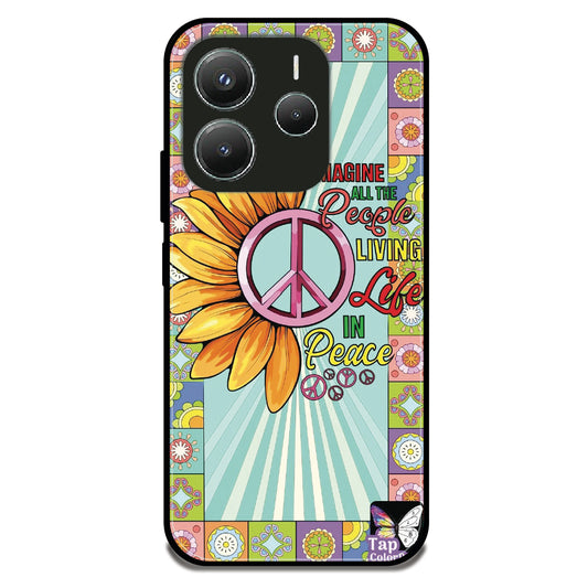 Peace Sunflower - Glossy Metal Silicone Case For Redmi Models