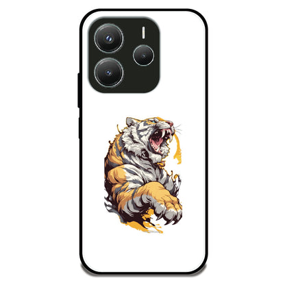 Roaring Tiger - Glossy Metal Silicone Case For Redmi Models