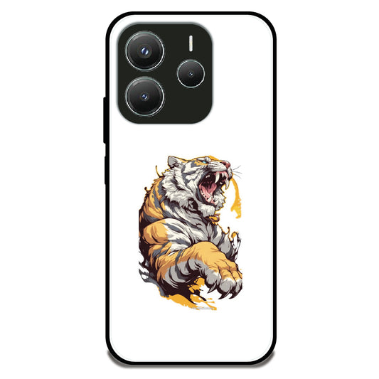 Roaring Tiger - Glossy Metal Silicone Case For Redmi Models