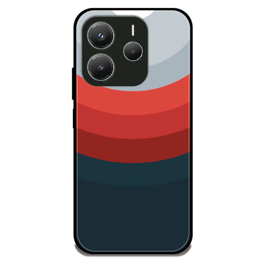 Sunset Stripes Pattern - Glossy Metal Silicone Case For Redmi Models