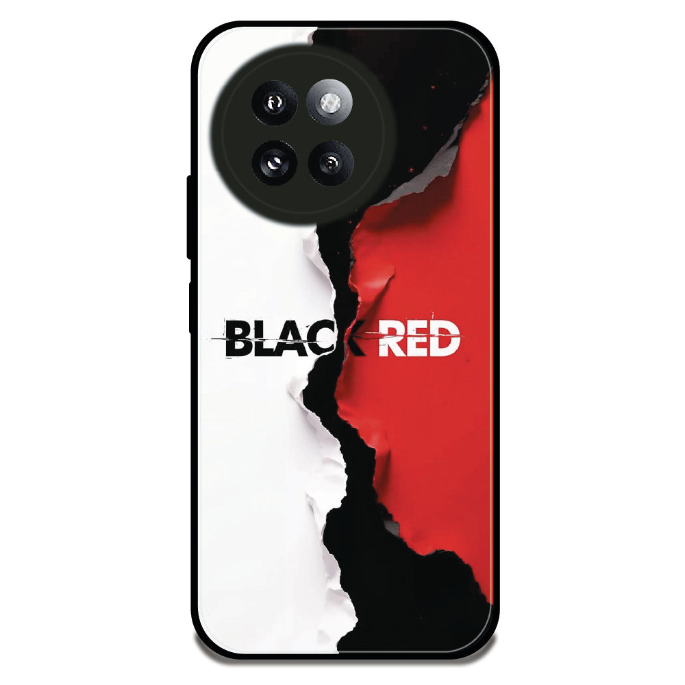Black and Red - Glossy Metal Silicone Case For Redmi Models