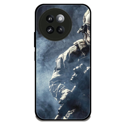 Combat Mode Soldier - Glossy Metal Silicone Case For Redmi Models