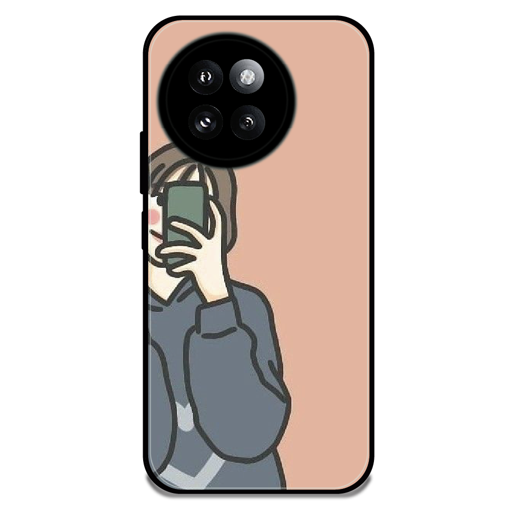 Couple Case Girl - Glossy Metal Silicone Case For Redmi Models