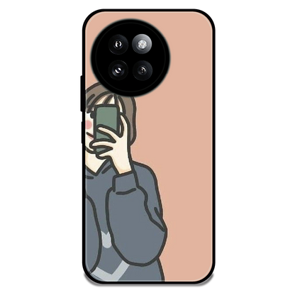 Couple Case Girl - Glossy Metal Silicone Case For Redmi Models