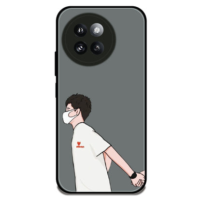 Couple Holding Hand Boy - Glossy Metal Silicone Case For Redmi Models