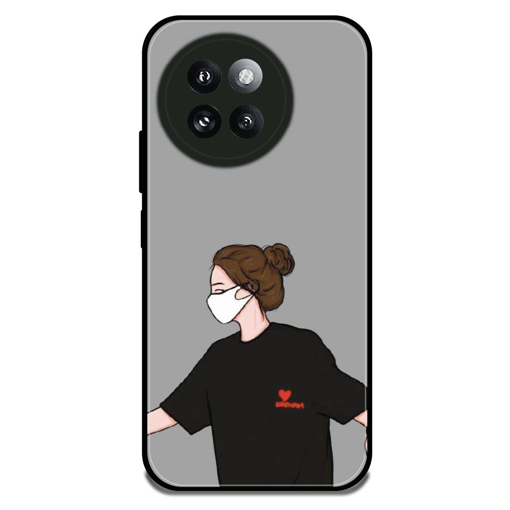 Couple Holding Hand Girl - Glossy Metal Silicone Case For Redmi Models