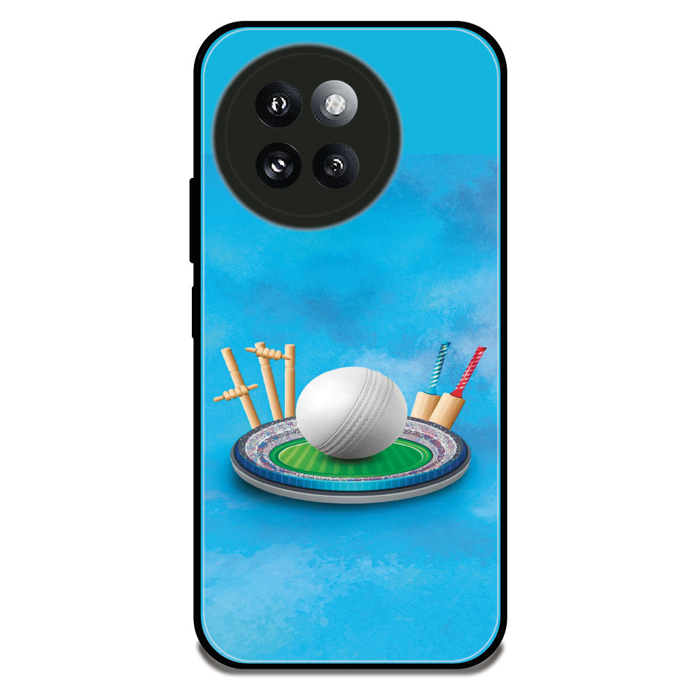 Cricket Wicket Splash - Glossy Metal Silicone Case For Redmi Models