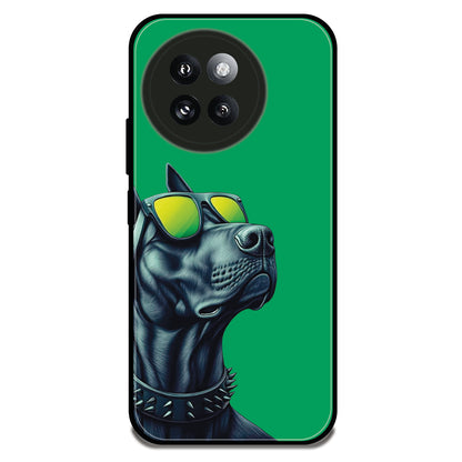 Dog With Sunglasses - Glossy Metal Silicone Case For Redmi Models