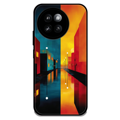 Dual Tone City Street - Glossy Metal Silicone Case For Redmi Models