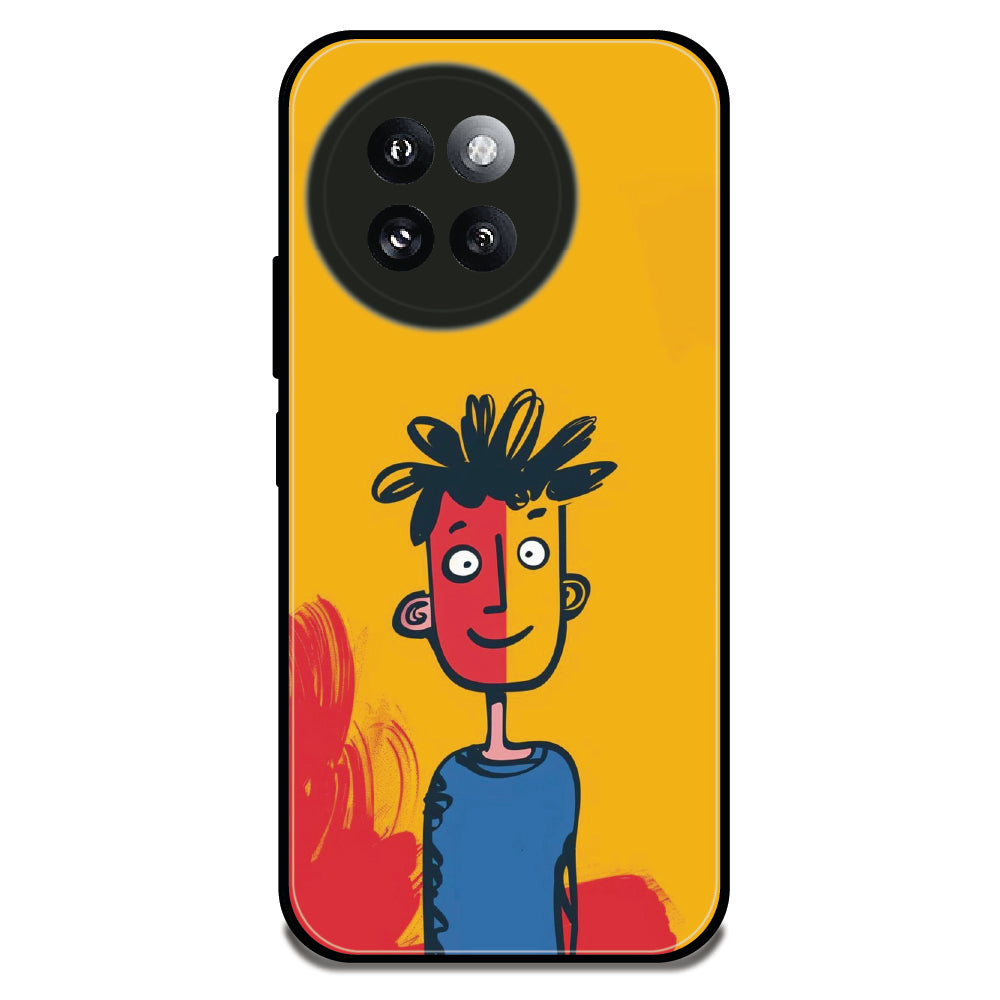 Half Face Boy - Glossy Metal Silicone Case For Redmi Models