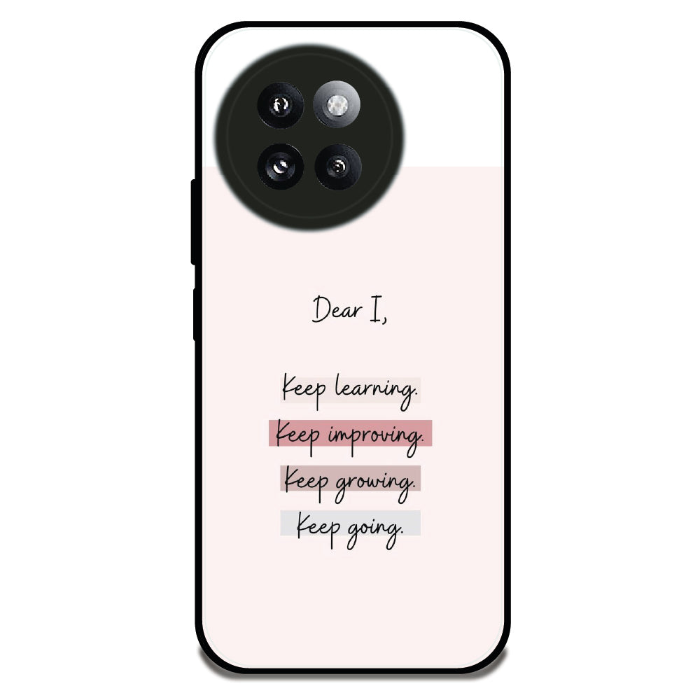 Keep Going Quote - Glossy Metal Silicone Case For Redmi Models