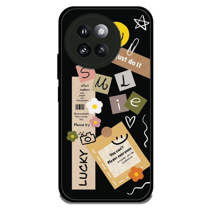 Lucky Smile Doodle - Glossy Metal Silicone Case For Redmi Models