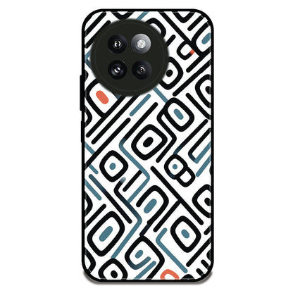 Maze Line Pattern - Glossy Metal Silicone Case For Redmi Models