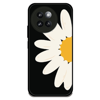 Minimal Half Daisy - Glossy Metal Silicone Case For Redmi Models