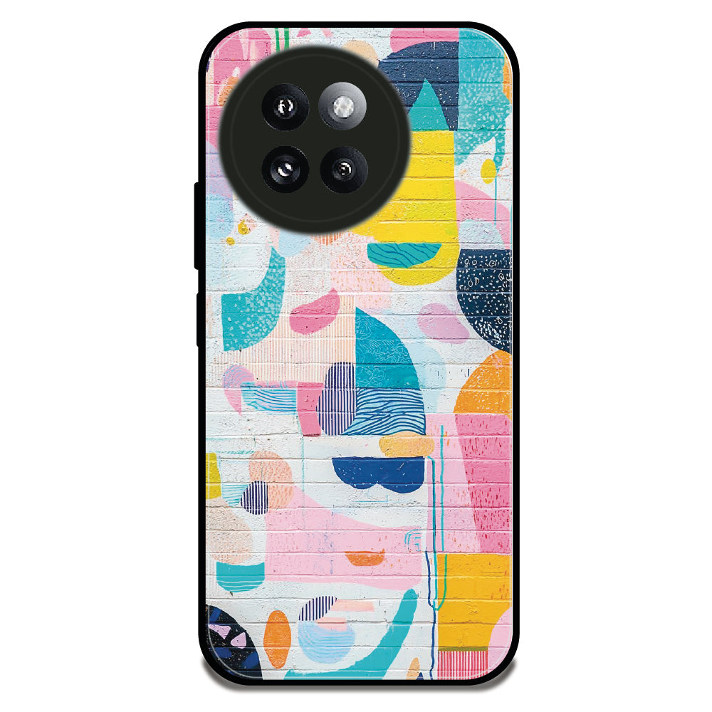 Painted Abstract Wall - Glossy Metal Silicone Case For Redmi Models
