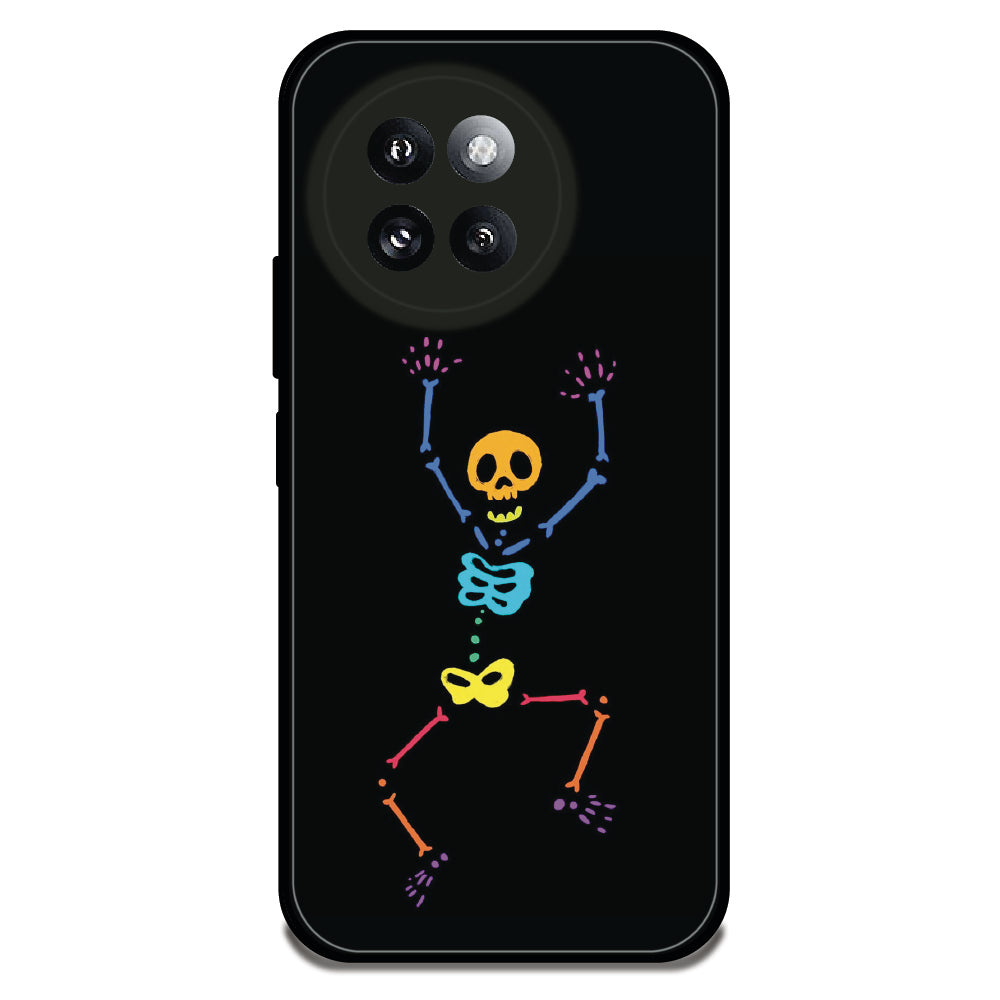 Rainbow Dancing Skeleton - Glossy Metal Silicone Case For Redmi Models