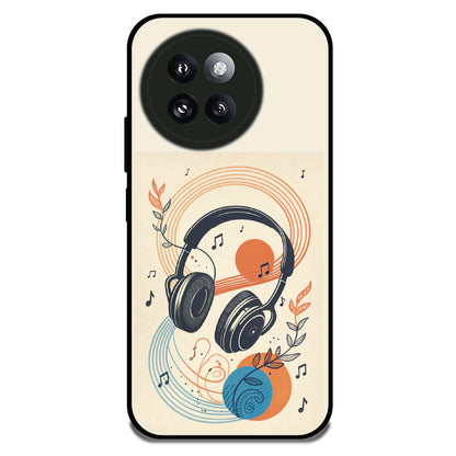 Retro Headphones - Glossy Metal Silicone Case For Redmi Models