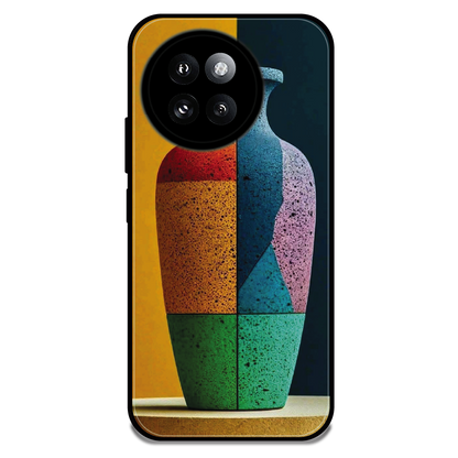 Split Color Vase - Glossy Metal Silicone Case For Redmi Models