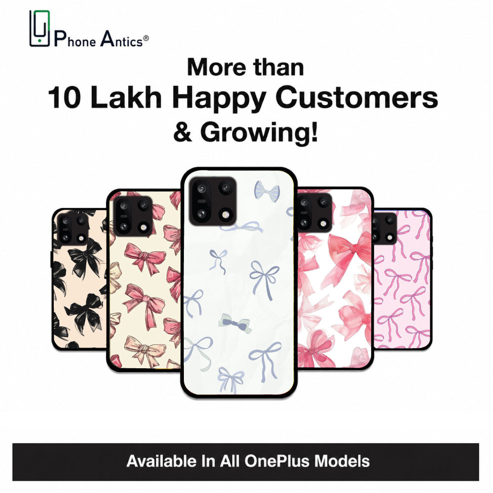 Blue Bows - Glossy Metal Silicone Cases for Oneplus