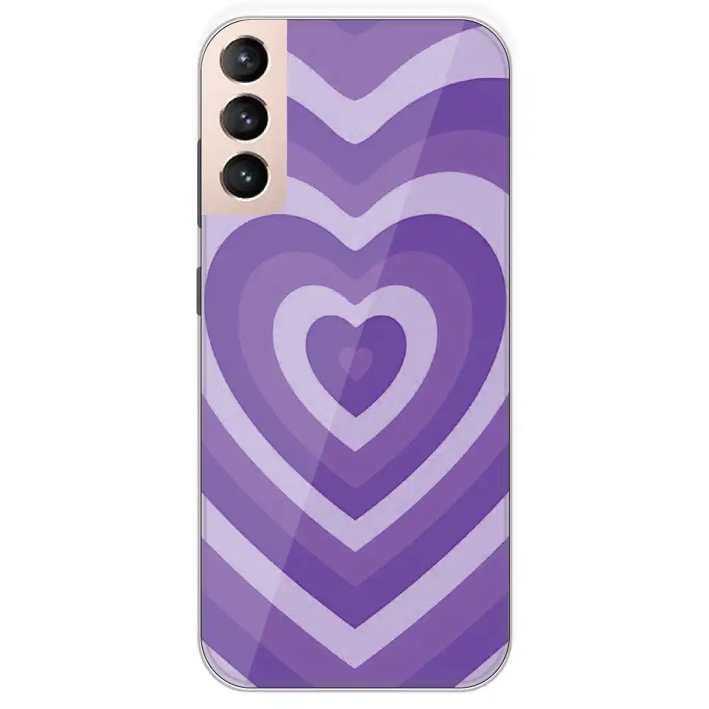 Purple Hearts - Printed Silicone Case For Samsung Galaxy S21 Plus
