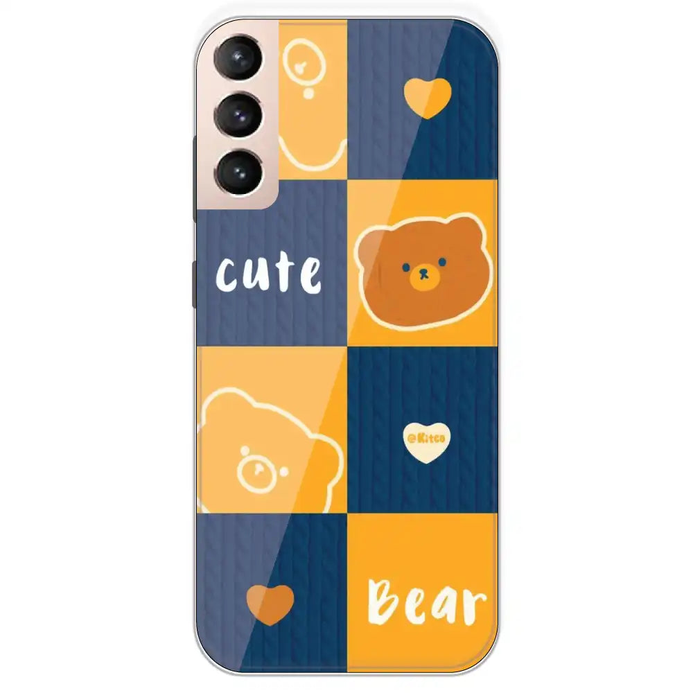 Cute Bear Collage - Printed Silicone Case For Samsung Galaxy S21