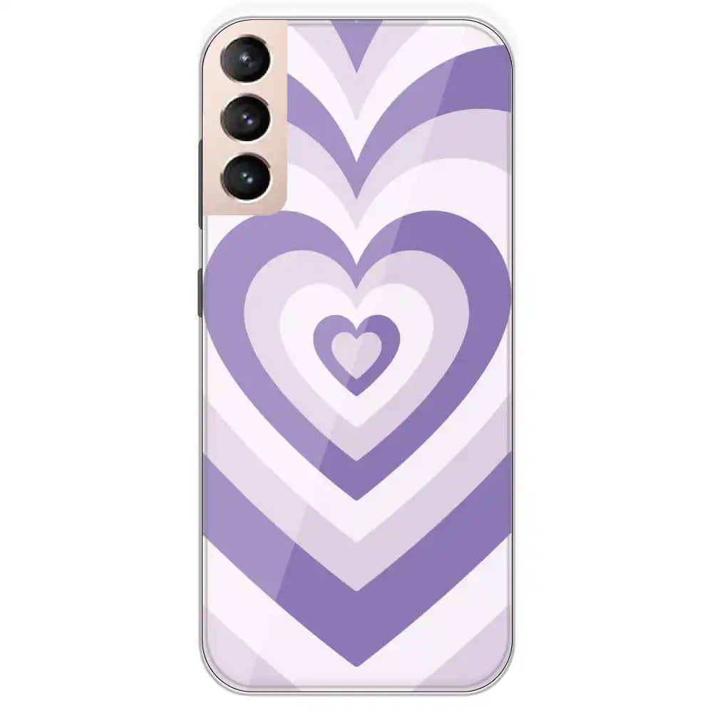 Dark Purple Hearts - Printed Silicone Case For Samsung Galaxy S21