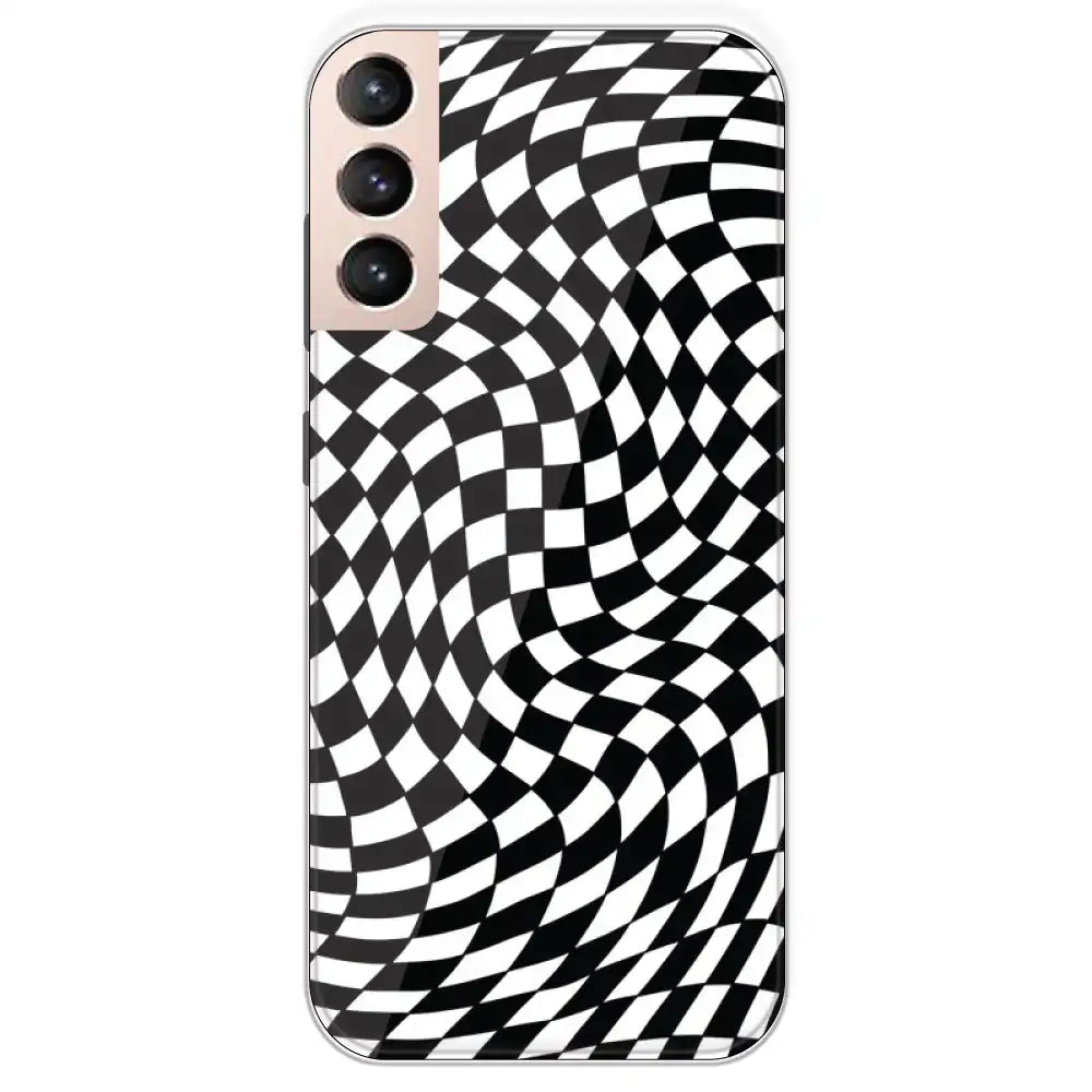 Checks - Printed Silicone Case For Samsung Galaxy S21