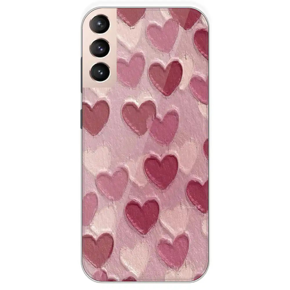 Pastel Hearts Love - Printed Silicone Case For Samsung Galaxy S21