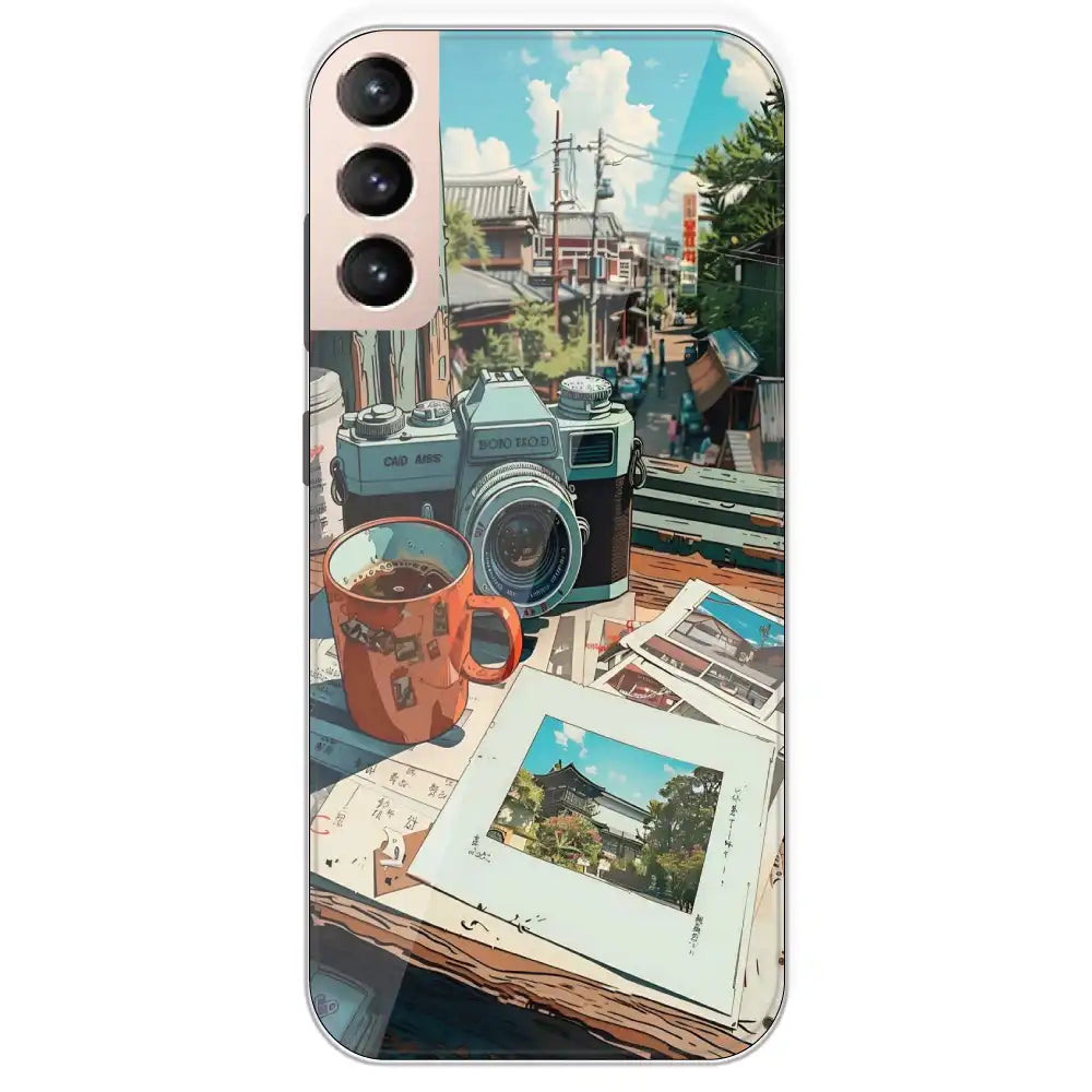 Vintage Camera Travel Vibes - Printed Silicone Case For Samsung Galaxy S21