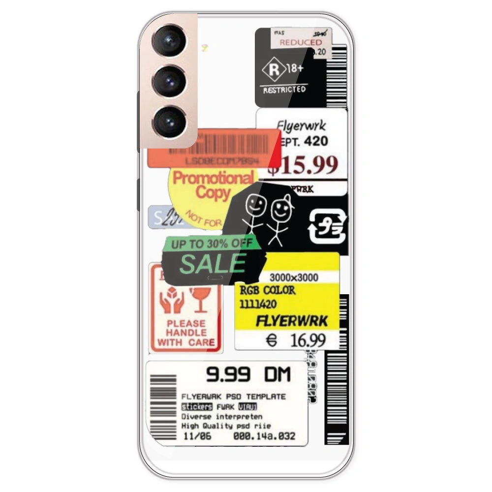 Sales - Clear Printed Silicone Case For Samsung Galaxy S21