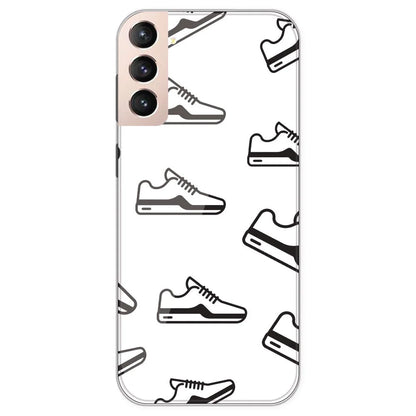 Black Sneakers - Clear Printed Silicone Case For Samsung Galaxy S21
