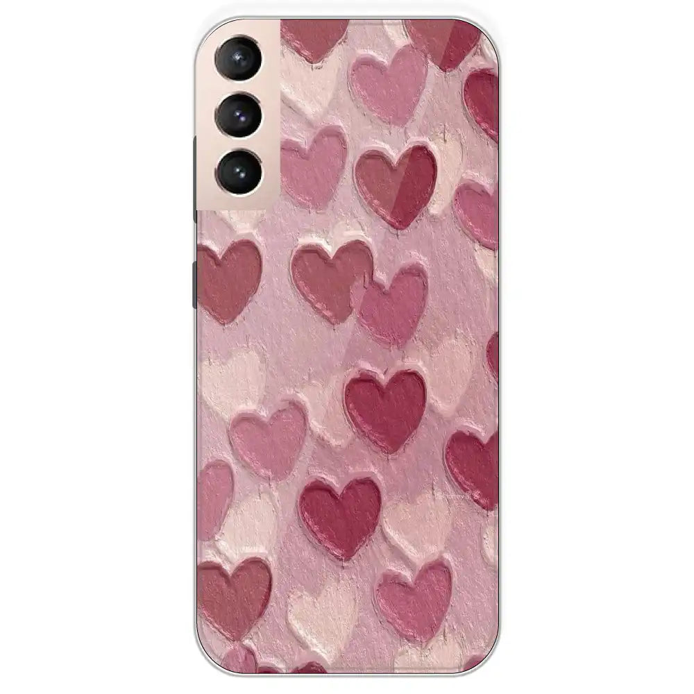 Pastel Hearts Love - Printed Silicone Case For Samsung Galaxy S21 Plus