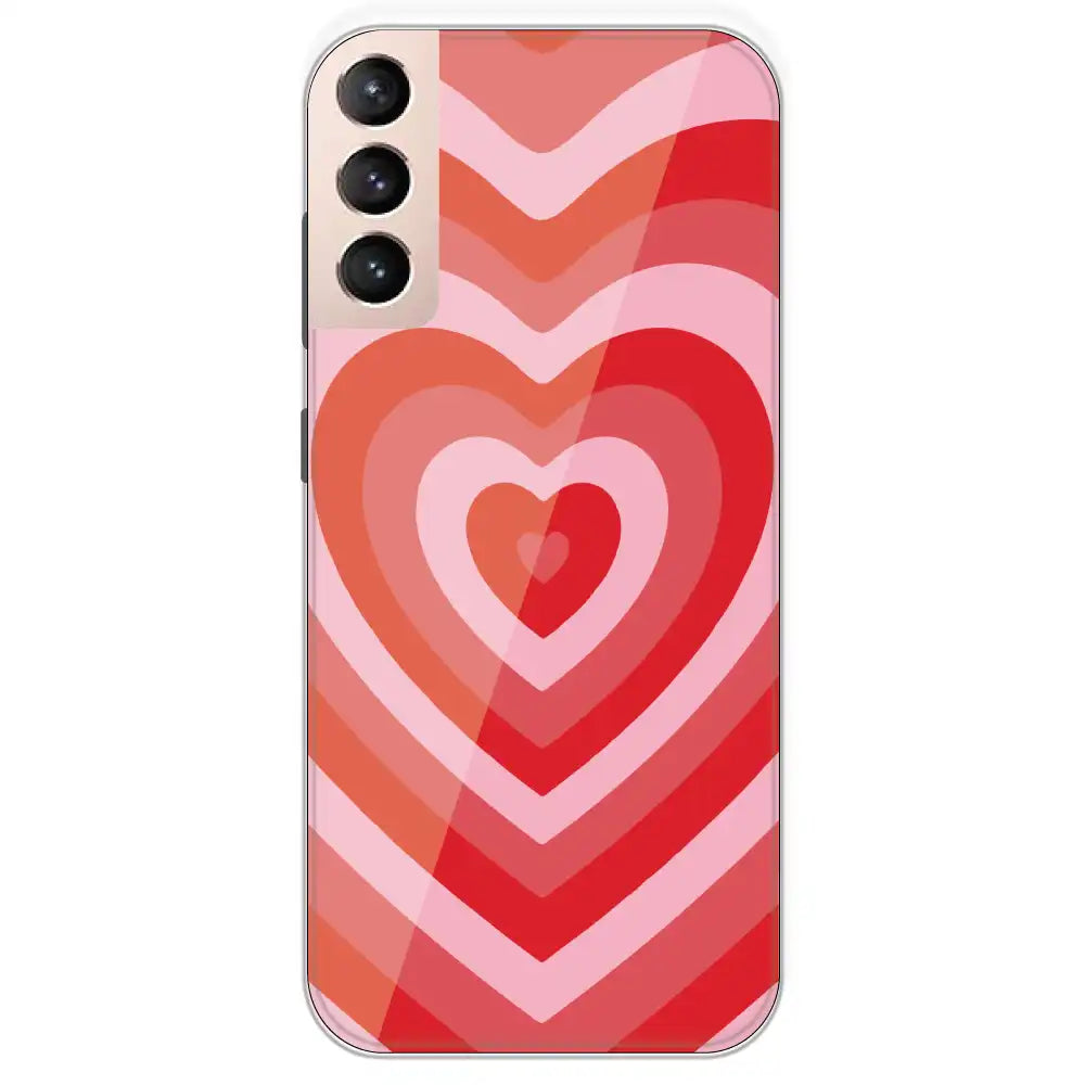 Red Hearts - Printed Silicone Case For Samsung Galaxy S21 Plus
