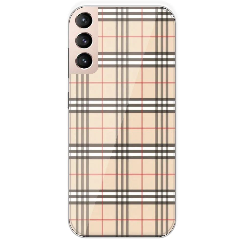 Yellow Checks - Printed Silicone Case For Samsung Galaxy S21 Plus