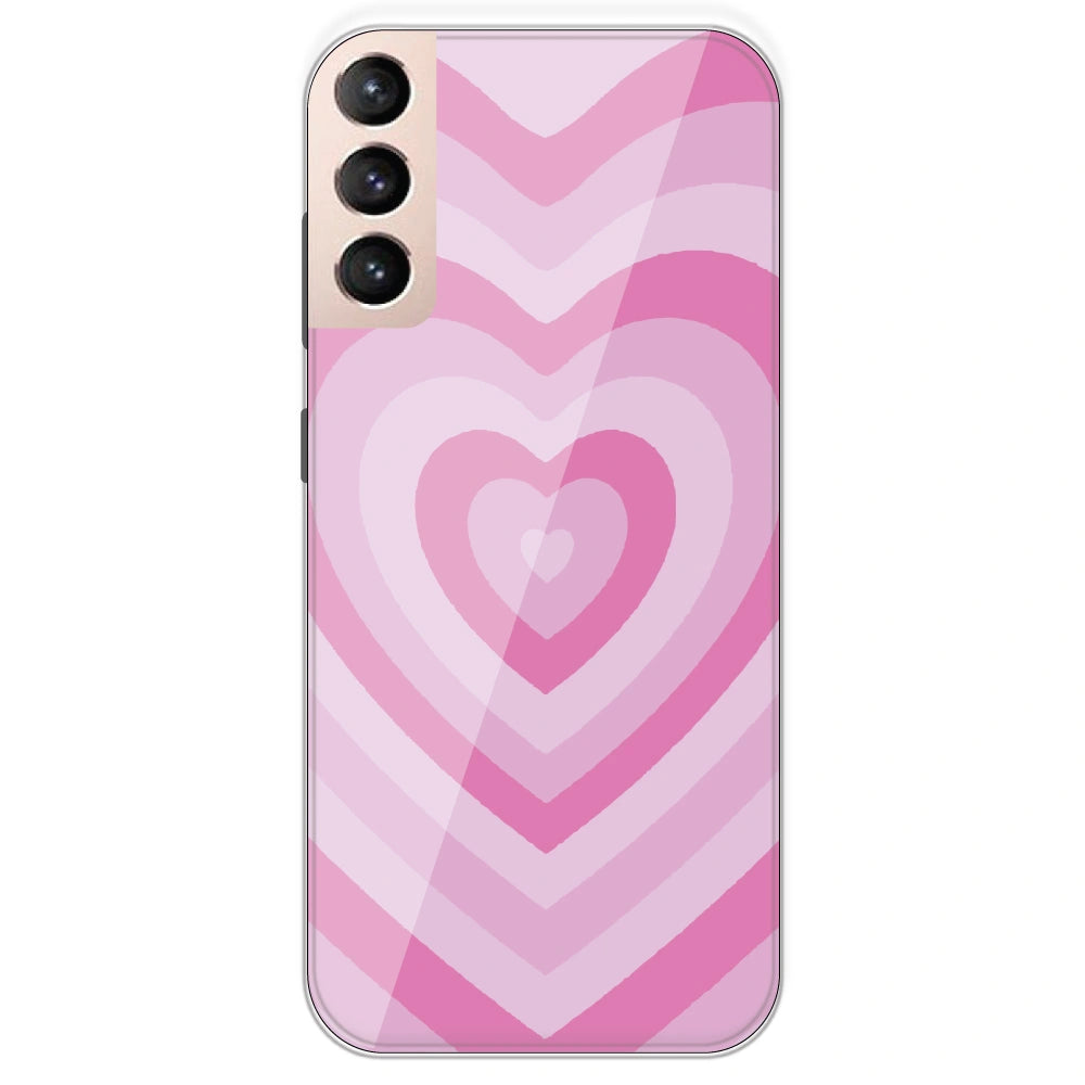 Pink Hearts - Printed Silicone Case For Samsung Galaxy S21 Plus