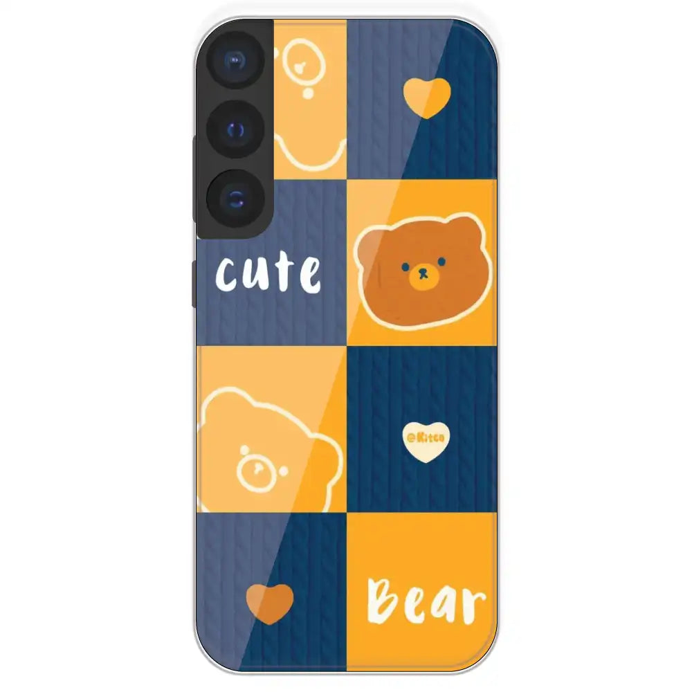 Cute Bear Collage - Printed Silicone Case For Samsung Galaxy S21 FE