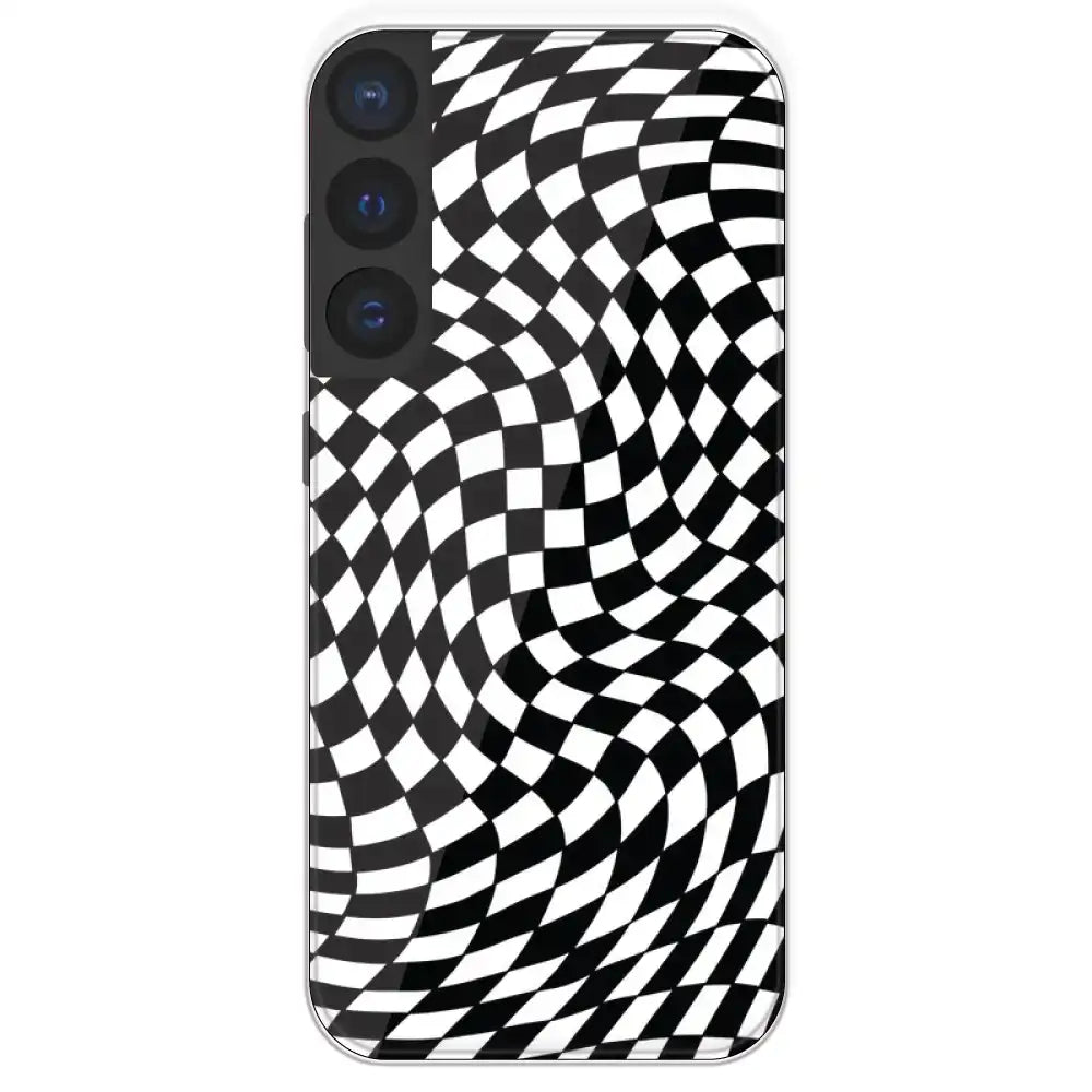 Checks - Printed Silicone Case For Samsung Galaxy S21 FE