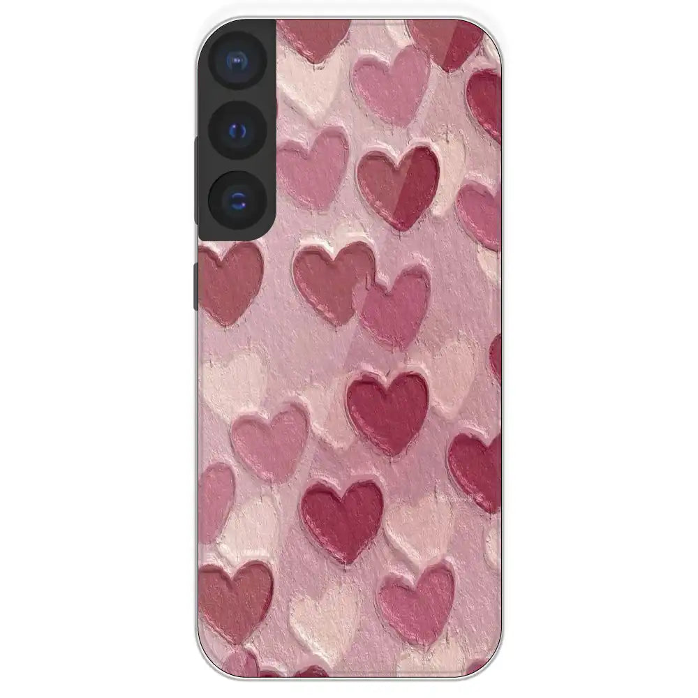 Pastel Hearts Love - Printed Silicone Case For Samsung Galaxy S21 FE