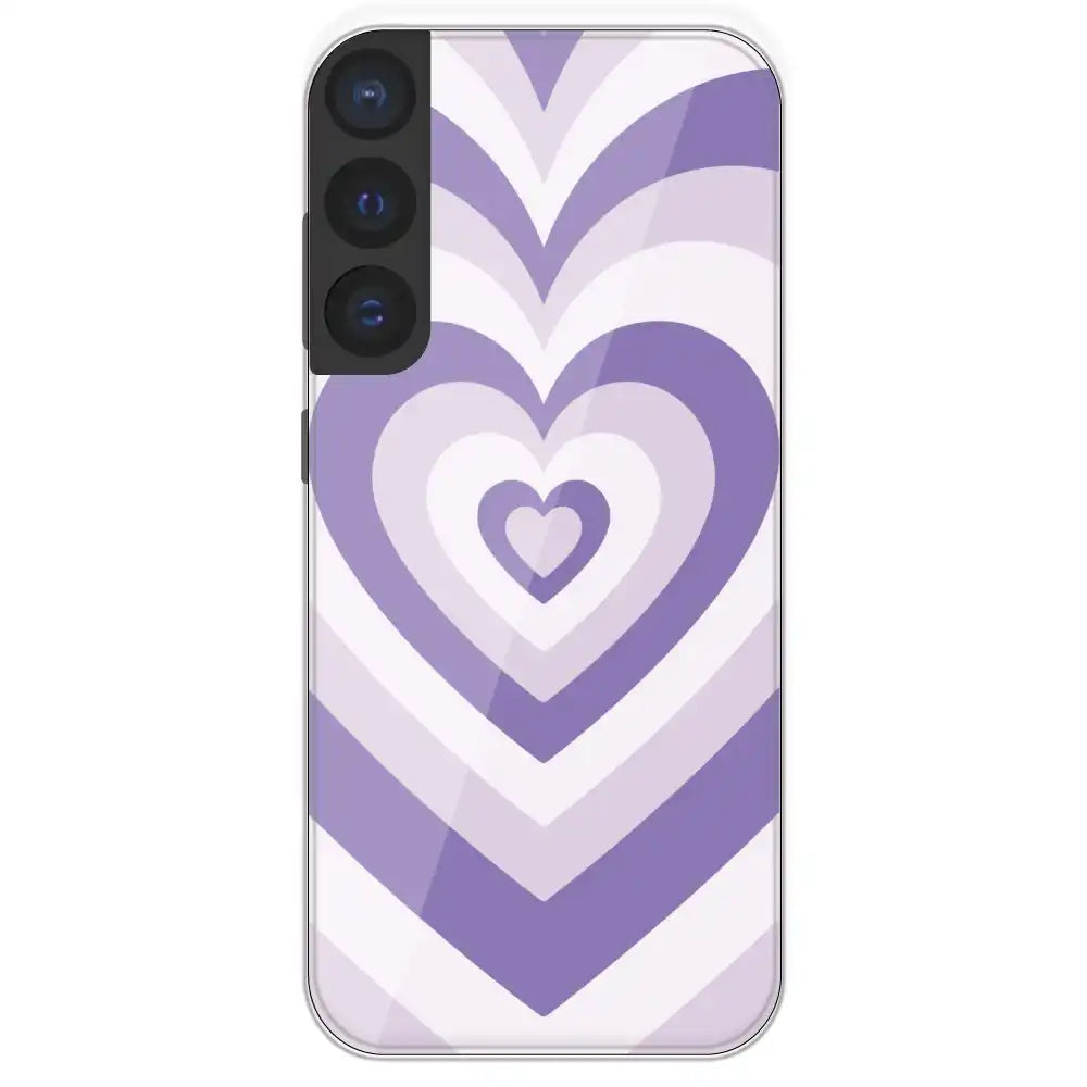 Dark Purple Hearts - Printed Silicone Case For Samsung Galaxy S21 FE